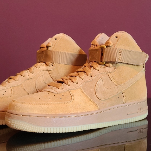 nike air force one trainers flax suede gum